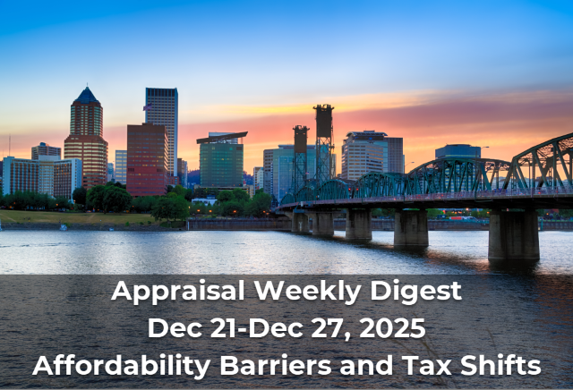 A vibrant sunset casts warm orange and pink hues over the Willamette River in downtown Portland, Oregon. In the foreground, the green steel arches of the Hawthorne Bridge span the calm water, while the city's skyline—featuring prominent high-rise buildings with distinctive architectural elements—rises against the colorful sky. Trees line the riverbank, adding a touch of greenery to the urban scene.