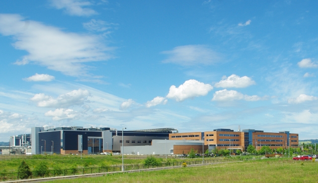 Intel Ronler Acres high-tech campus in Hillsboro, Washington County, Oregon, illustrating employment-driven suburban residential value.